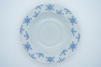 Kutani Ware Rim Pasta Plate, Snow Crystal