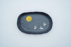 Kutani Ware Oval Plate, Moon Rabbit