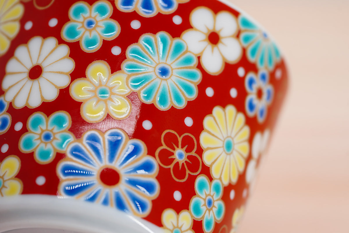Kutani Ware Porcelain Good Fortune Cup, 280ml