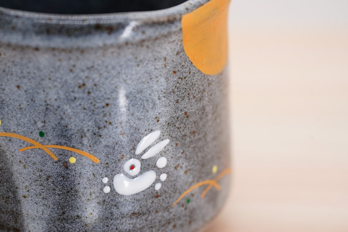 Kutani Ware Porcelain Cup, Moon Rabbit, 230ml