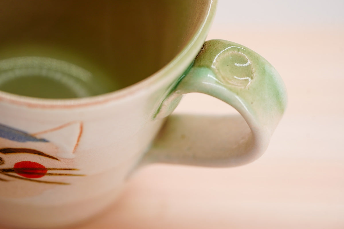 Banko Ware Stoneware Mug, Couple Cats, 300ml