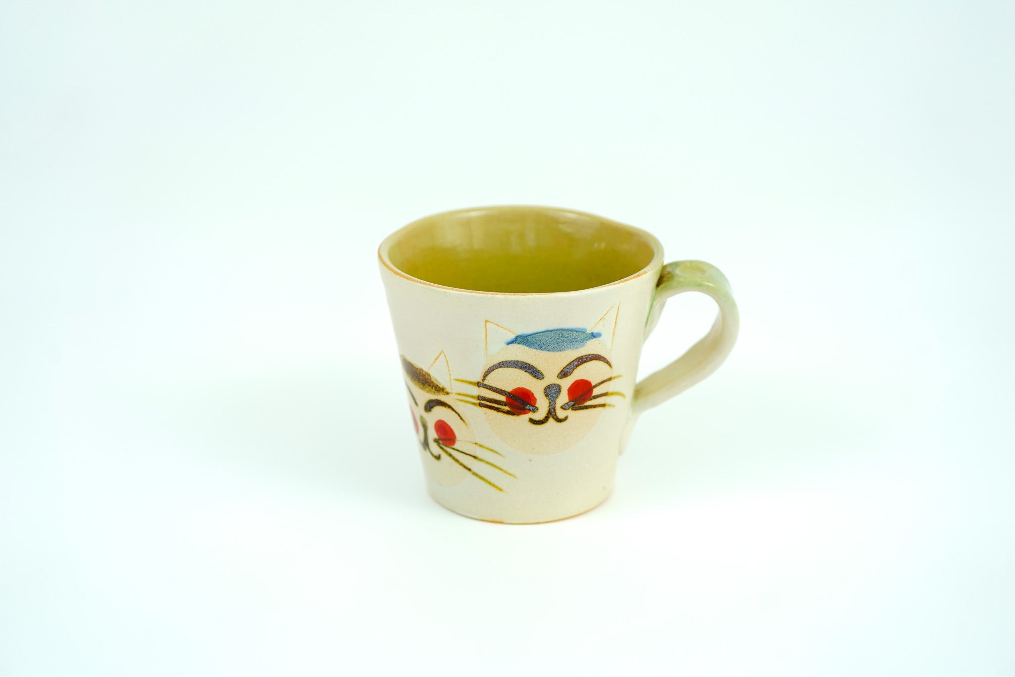 Banko Ware Mug, Couple Cats