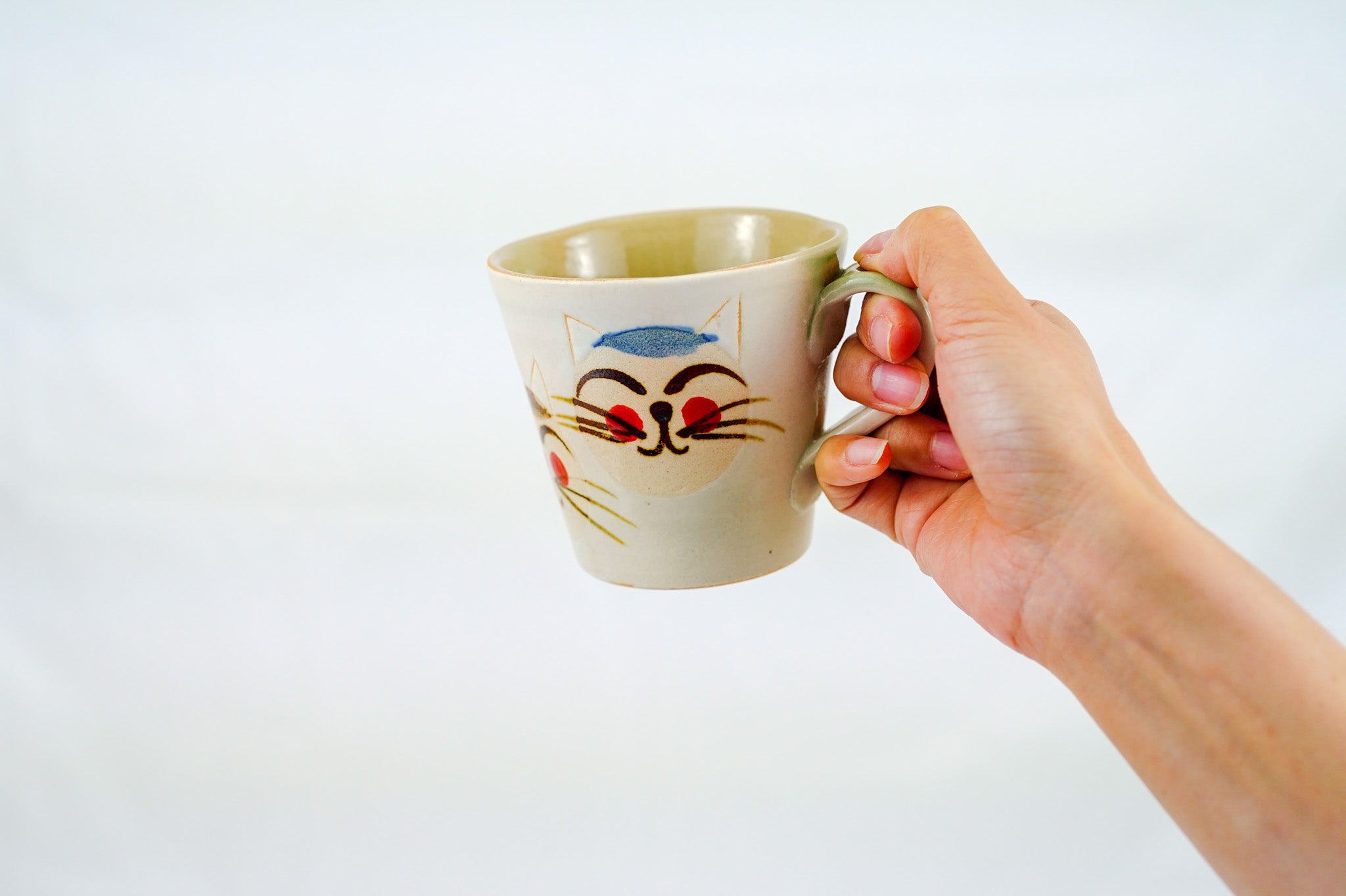 Banko Ware Mug, Couple Cats