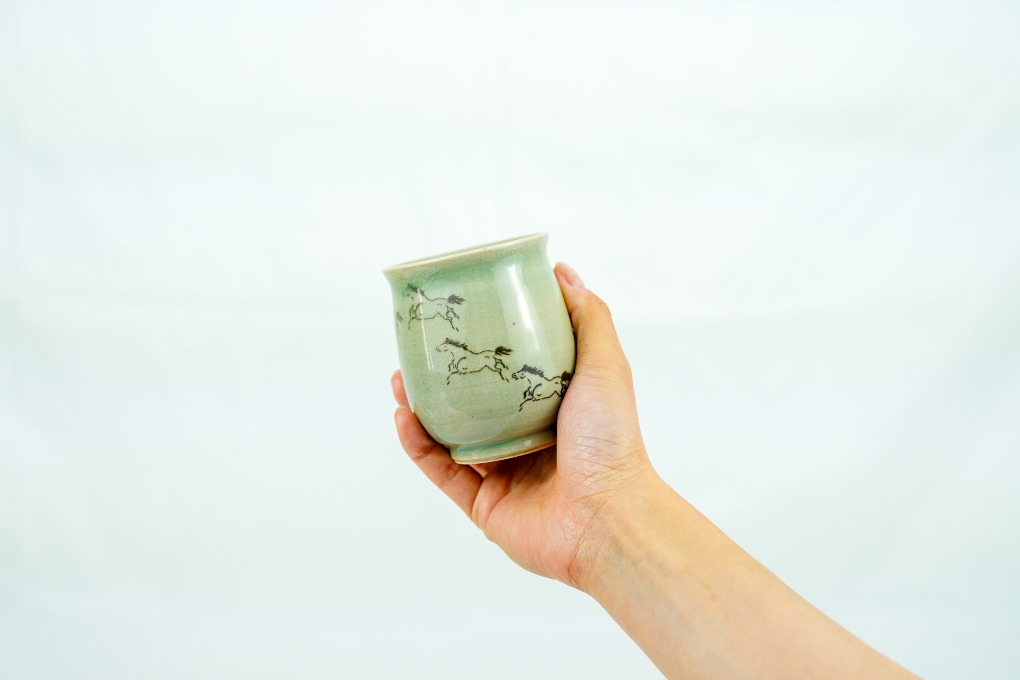 Soma Ware Teacup, Eight Horses